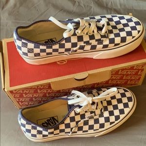 Checker Vans Navy Blue